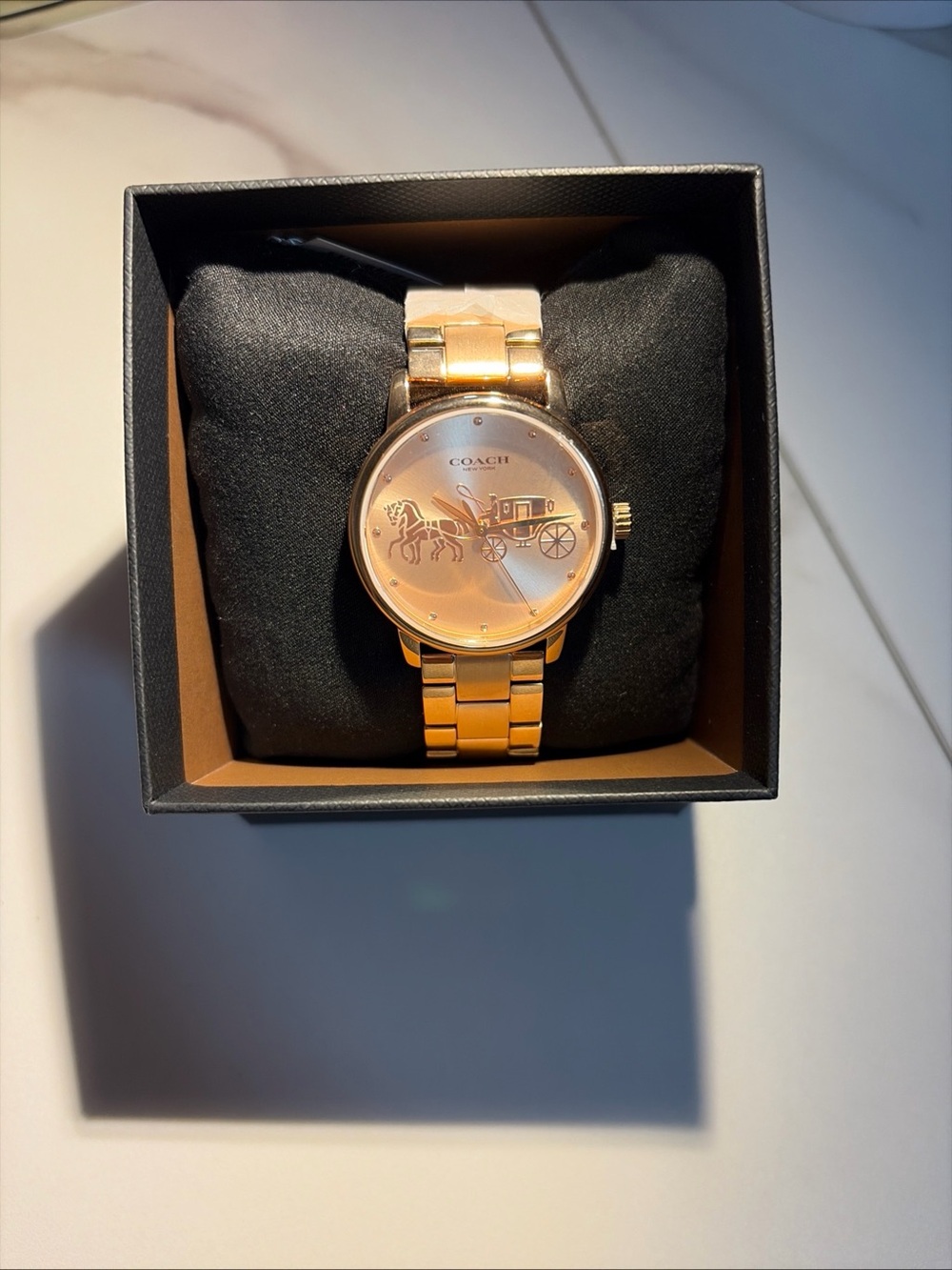 Coach Rose Gold Horse & Carriage Watch - Picture 2 of 4